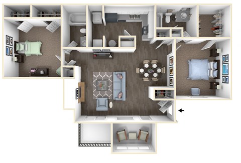 a floor plan image of the avenue at polaris apartments in columbus, oh